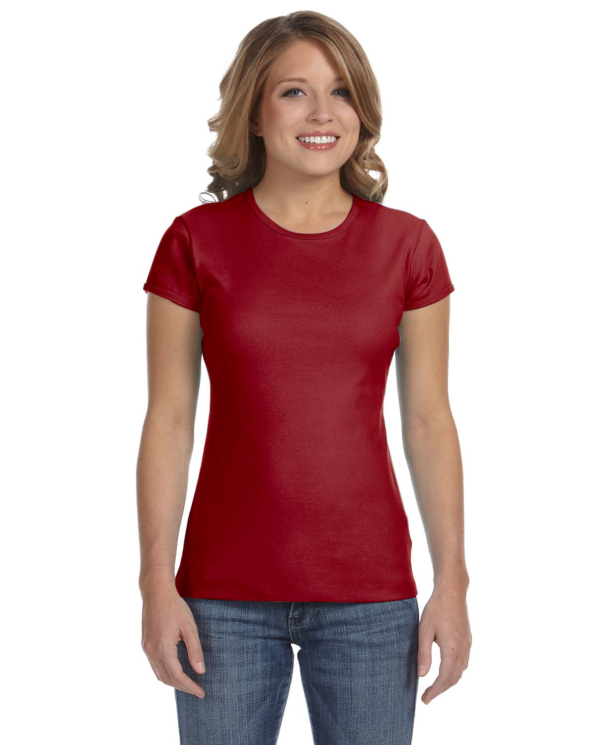 Women's Baby Rib Short-Sleeve T-Shirt - Cardinal
