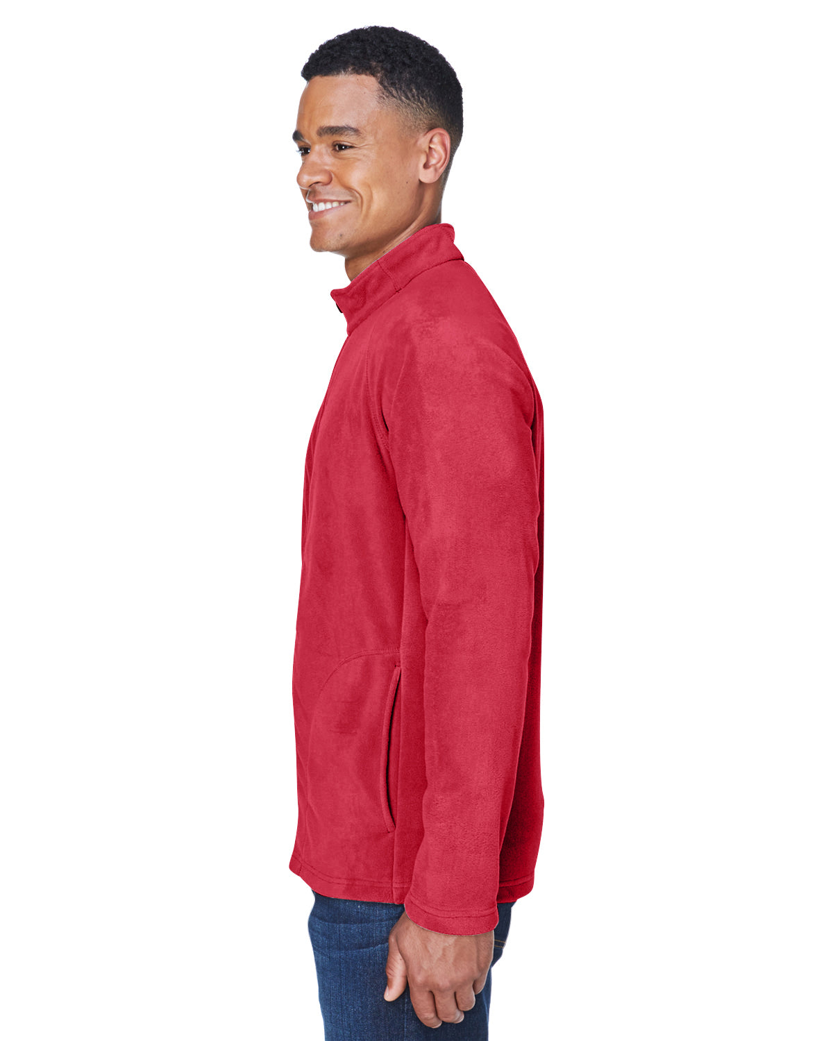 Men's Campus Microfleece Jacket - Sport Red