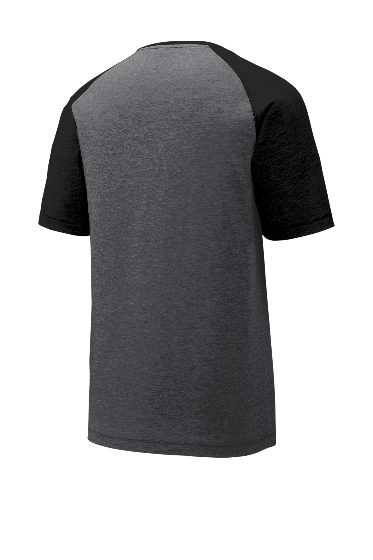 Unisex PosiCharge Tri-Blend Wicking Raglan Tee - Black Ts / Dgh