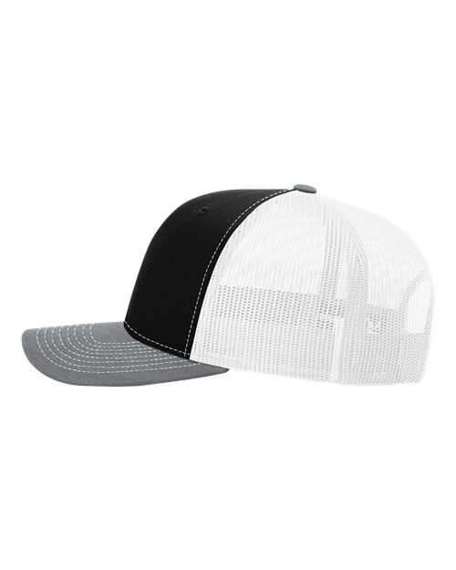 Richardson 112 Black/ White/ Heather Grey — direct side