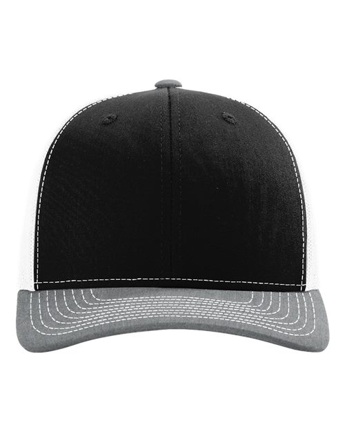 Richardson 112 Black/ White/ Heather Grey — front