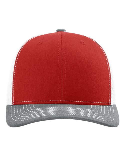 Richardson 112 Red/ White/ Heather Grey — front