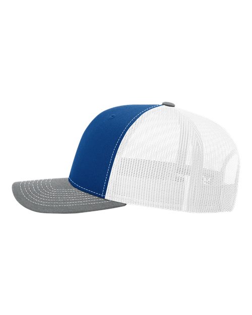 Richardson 112 Royal/ White/ Heather Grey — direct side