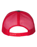 Richardson 115 Charcoal/ Red — back