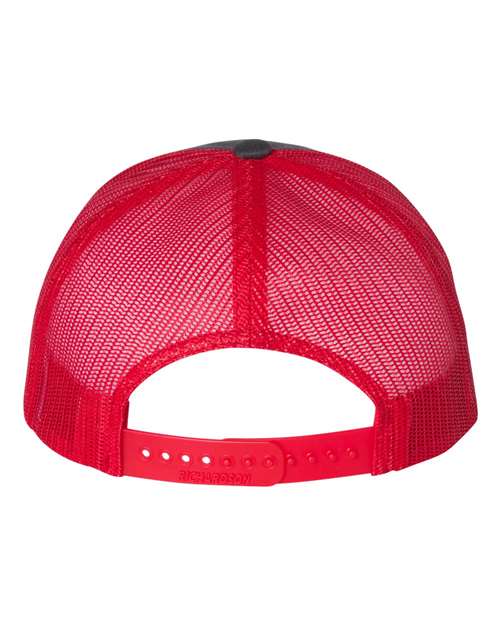 Richardson 115 Charcoal/ Red — back