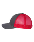 Richardson 115 Charcoal/ Red — direct side