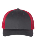 Richardson 115 Charcoal/ Red — front
