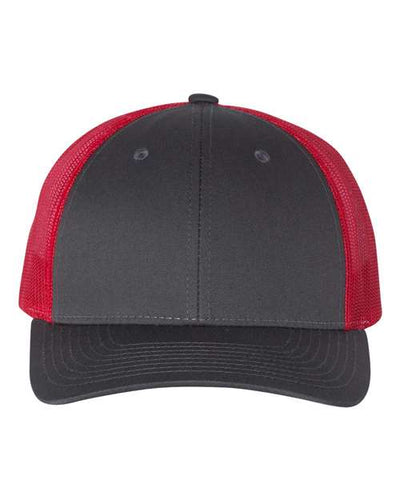 Richardson 115 Charcoal/ Red — front