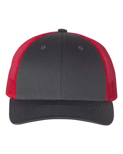 Richardson 115 Charcoal/ Red — front