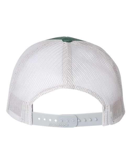 Richardson 115 Heather Dark Green/ Silver — back