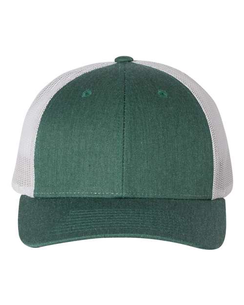 Richardson 115 Heather Dark Green/ Silver — front