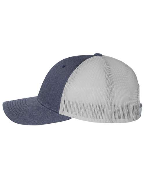 Richardson 115 Heather Navy/ Light Grey — direct side