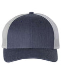 Richardson 115 Heather Navy/ Light Grey — front