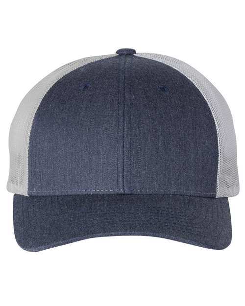 Richardson 115 Heather Navy/ Light Grey — front