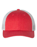 Richardson 115 Heather Red/ Light Grey — front