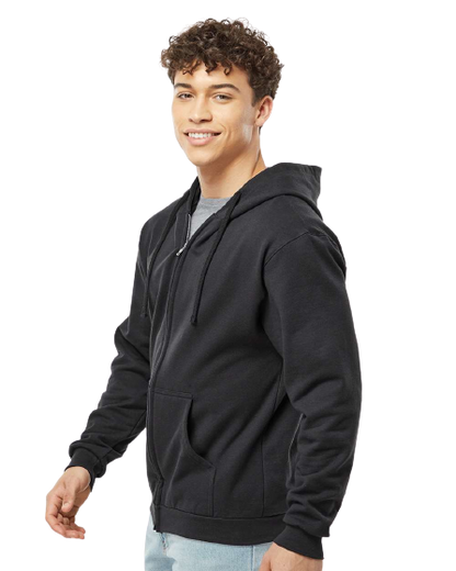 Unisex Fleece Zip Hoodie - Black