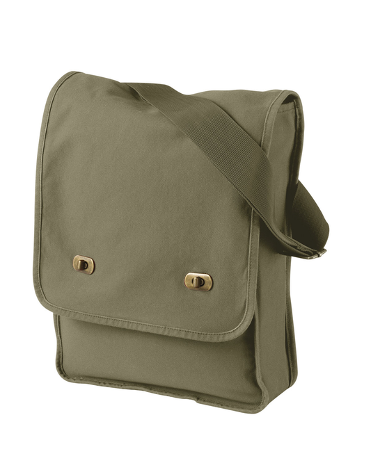 Pigment-Dyed Canvas Field Bag - Khaki Green