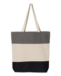 Q-Tees Q125900 Black/ Natural/ Light Grey — back