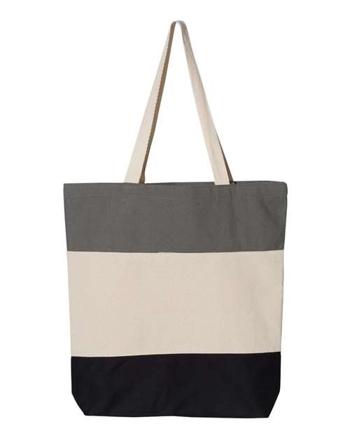 Q-Tees Q125900 Black/ Natural/ Light Grey — back