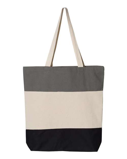 Q-Tees Q125900 Black/ Natural/ Light Grey — front