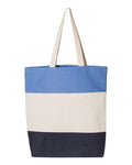 Q-Tees Q125900 Navy/ Natural/ Carolina Blue — back