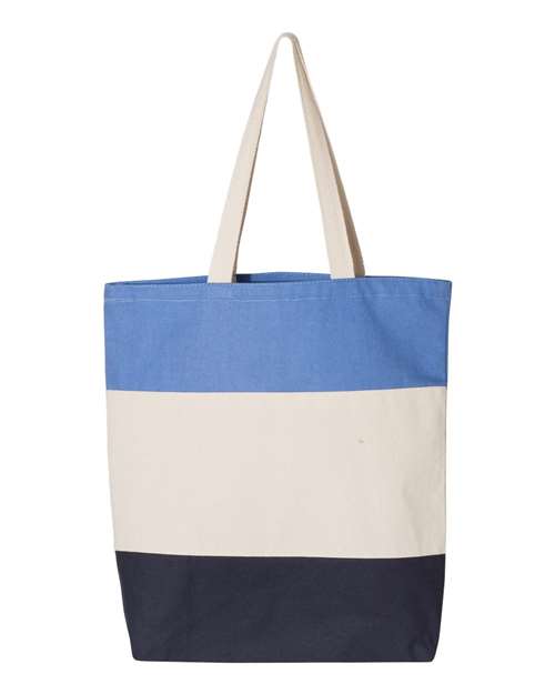 Q-Tees Q125900 Navy/ Natural/ Carolina Blue — back