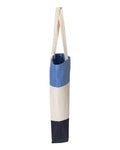 Q-Tees Q125900 Navy/ Natural/ Carolina Blue — direct side