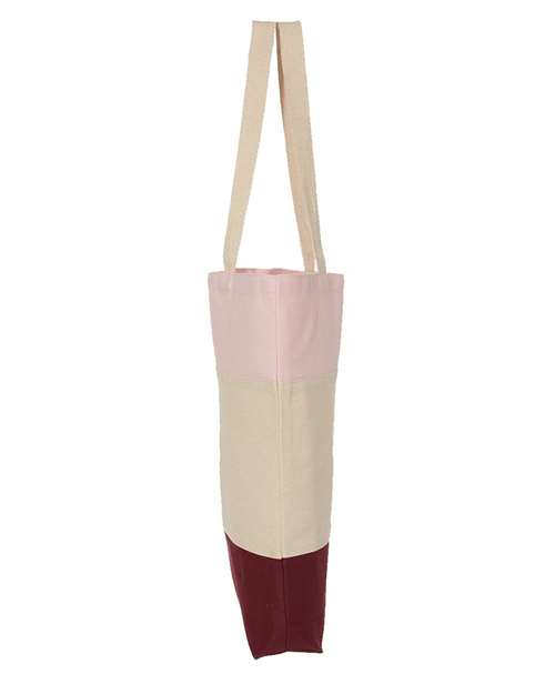 Q-Tees Q125900 Maroon/ Natural/ Light Pink — direct side