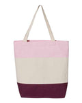 Q-Tees Q125900 Maroon/ Natural/ Light Pink — front