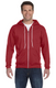 Anvil 71600 - Unisex Full-Zip Hooded Fleece - Independence Red