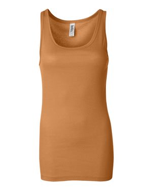 Women's Sheer Mini Rib Tank - Orange Sorbet
