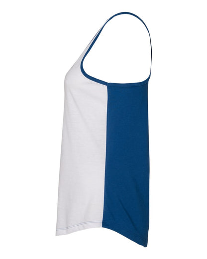 Women's Ideal Colorblock Racerback Tank - White / Royal