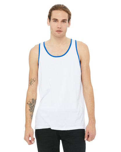 Unisex Jersey Tank - White / True Royal