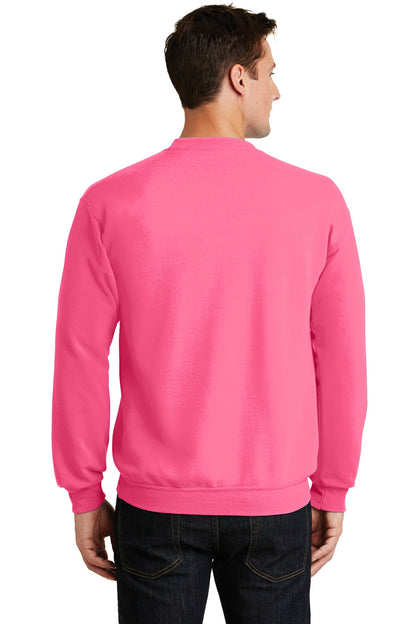 Unisex Core Fleece Crewneck Sweatshirt - Neon Pink