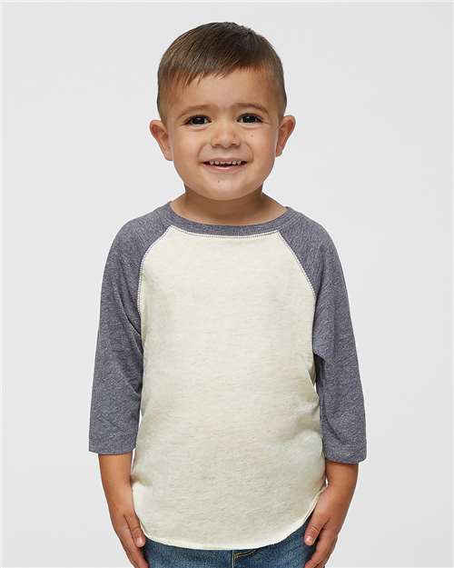 Rabbit Skins 3330 Natural Heather/ Granite Heather — on model front