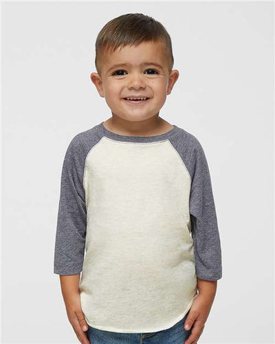 Rabbit Skins 3330 Natural Heather/ Granite Heather — on model front