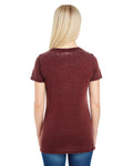 Women's Cross Dye Short-Sleeve V-Neck T-Shirt - Black Cherry