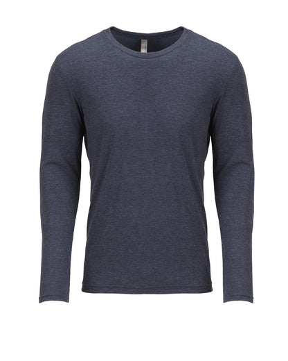 Men's Triblend Long-Sleeve Crew - Vintage Navy