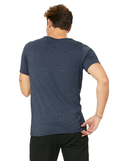 Men's Jersey Raw Neck T-Shirt - Heather Navy