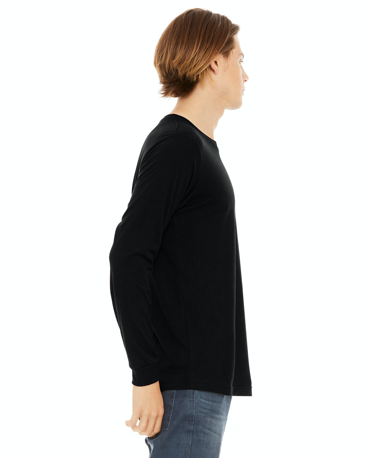 Unisex Jersey Long-Sleeve T-Shirt - Solid Black Triblend