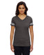 LAT 3537 - Women's Football T-Shirt - Vintage Smoke / Blend White