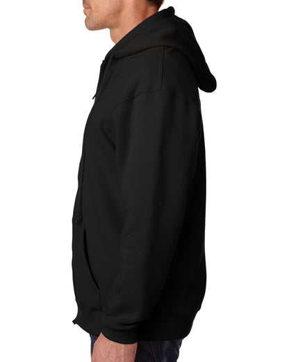 Unisex 80% cotton/20% polyester Full-Zip Hoodie - Black