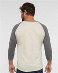 LAT 6930 Natural Heather/ Granite Heather — on model back