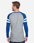 LAT 6934 Vintage Heather/ Vintage Royal — on model back