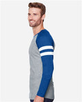 LAT 6934 Vintage Heather/ Vintage Royal — on model side