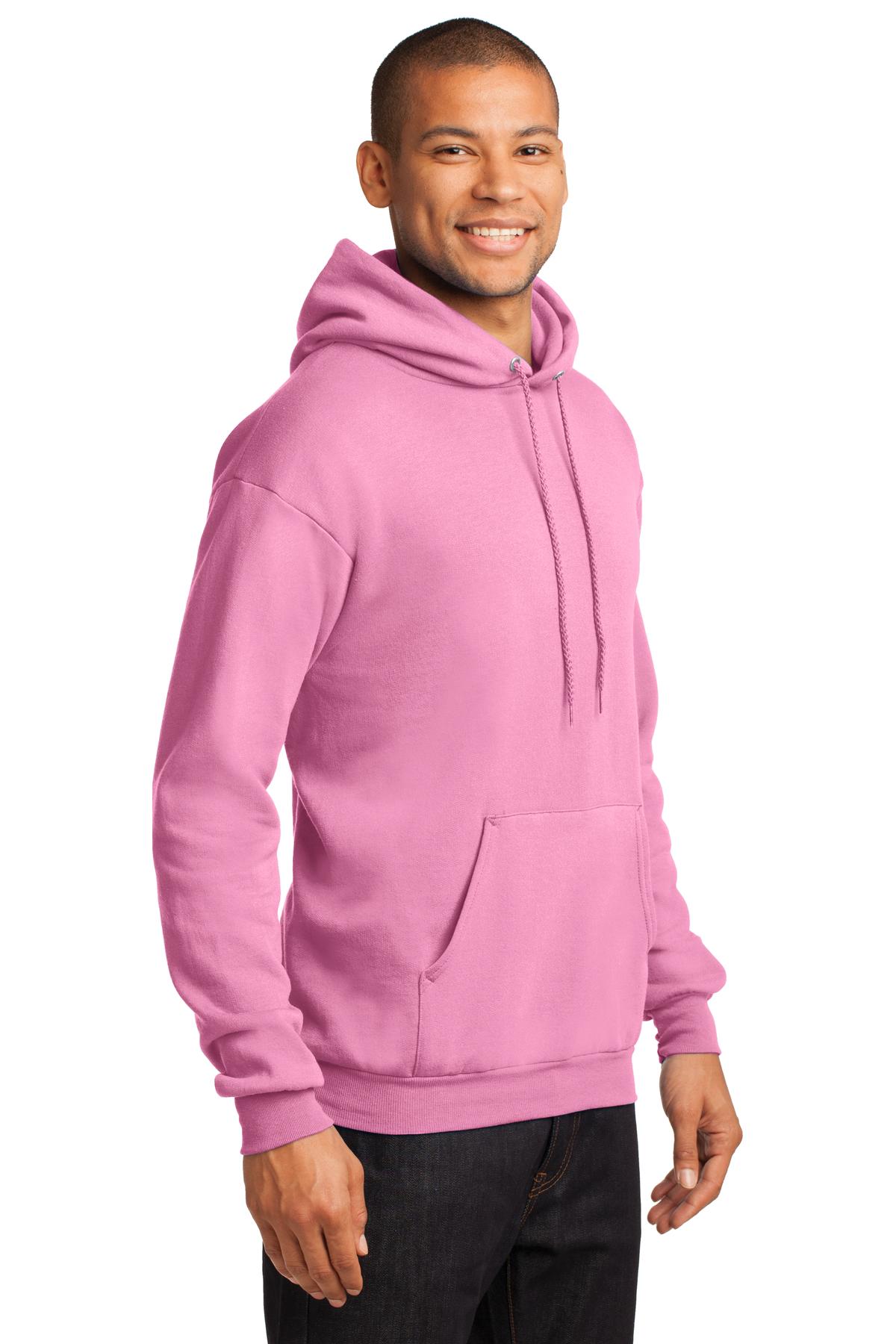 Unisex Core Fleece Pullover Hoodie - Candy Pink