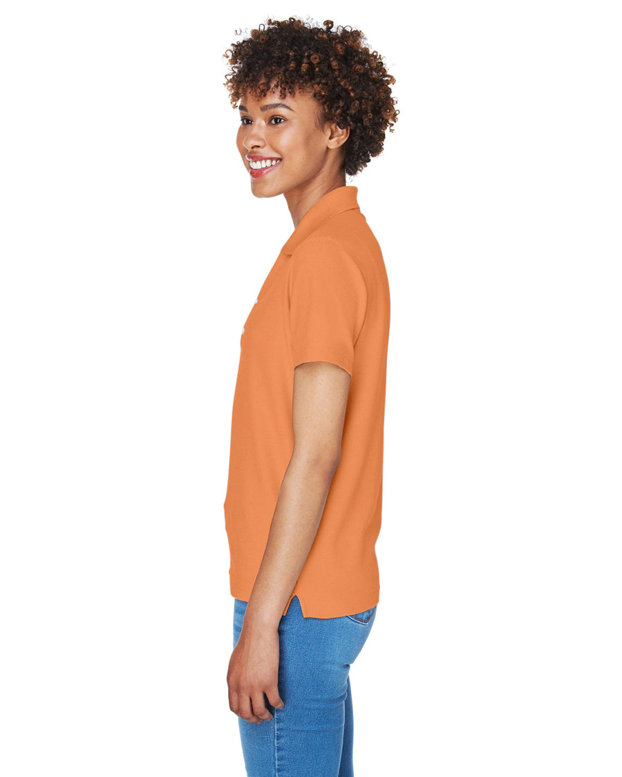 Women's Pima Piqué Short-Sleeve Y-Collar Polo - Cantaloupe