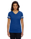 LAT 3537 - Women's Football T-Shirt - Vintage Royal / Blend White