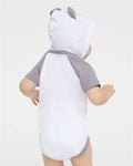 Rabbit Skins 4417 Blended White/ Vintage Heather — on model back