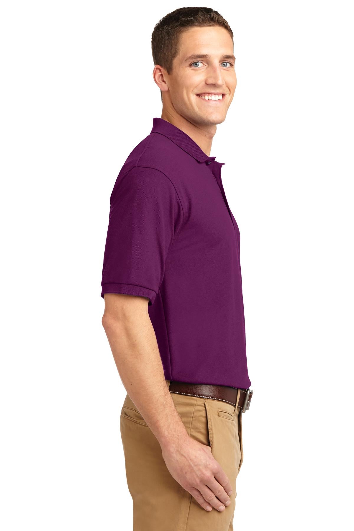 Unisex Silk Touch Polo - Deep Berry